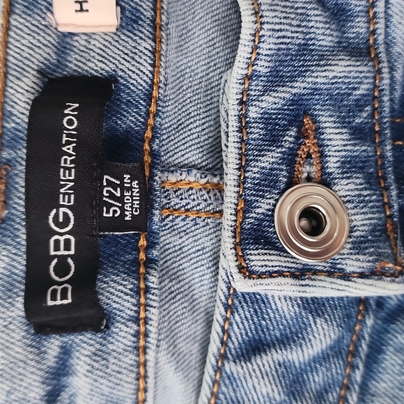 BCBGeneration Wide Leg High Waist Jeans Light Wash  lightblue 5 pockets new - Picture 4 of 8